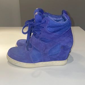 Ash Bowie Suede Hidden Wedge Sneaker, size 7.5 | IT 38